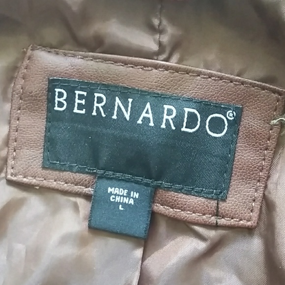Bernardo Sz L Brown Motor Cycle Women's Jacket - Picture 3 of 3